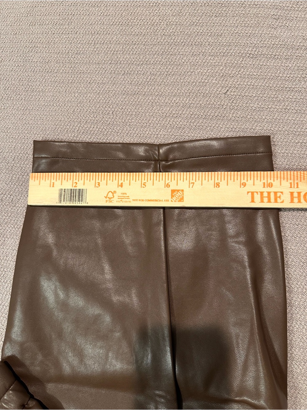 Brown Faux Leather cropped Pants NWT - Picture 7 of 10